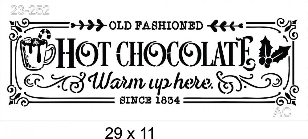 Stencil Hot Chocolate  23-252