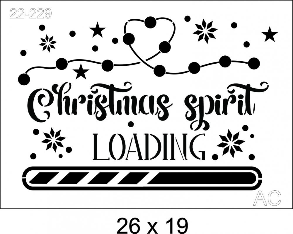 Stencil Christmas Spirit 22-229