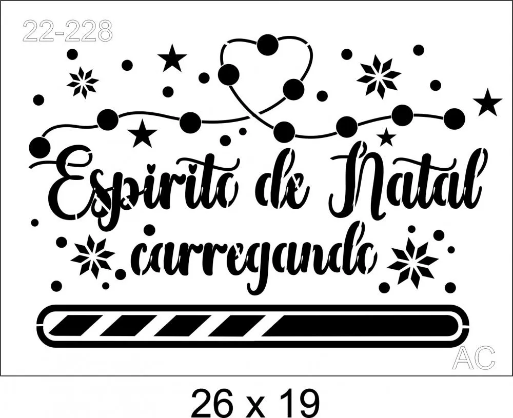 Stencil Espirito de Natal 22-228