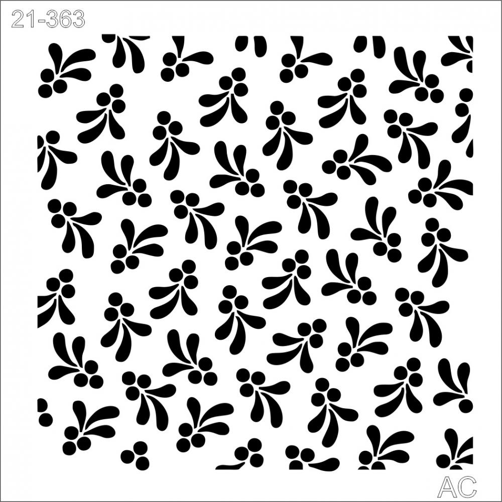 Stencil Estamparia Florzinhas 21-363