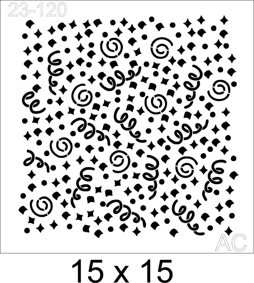 Stencil  Estamparia confetes Ref: 23-120