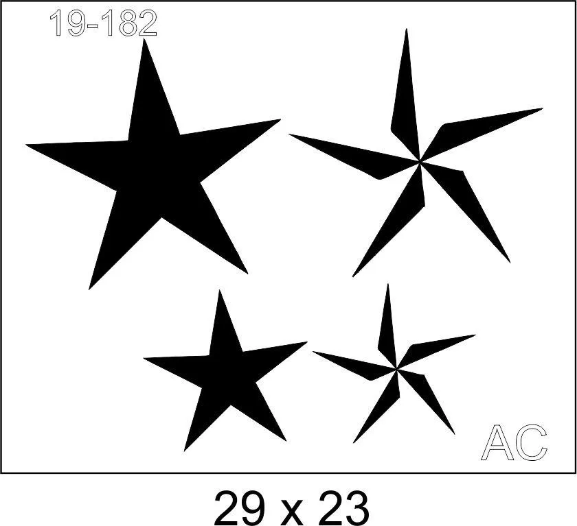 Stencil estrela country 19-182