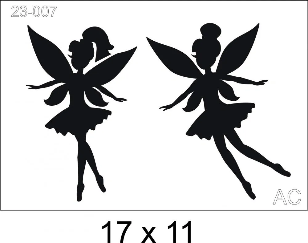 Stencil Fadinhas1 Ref: 23-007