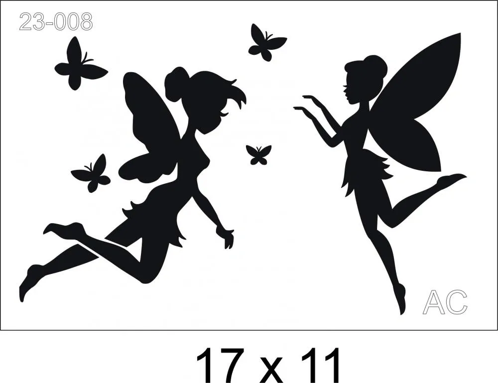 Stencil Fadinhas2 Ref: 23-008