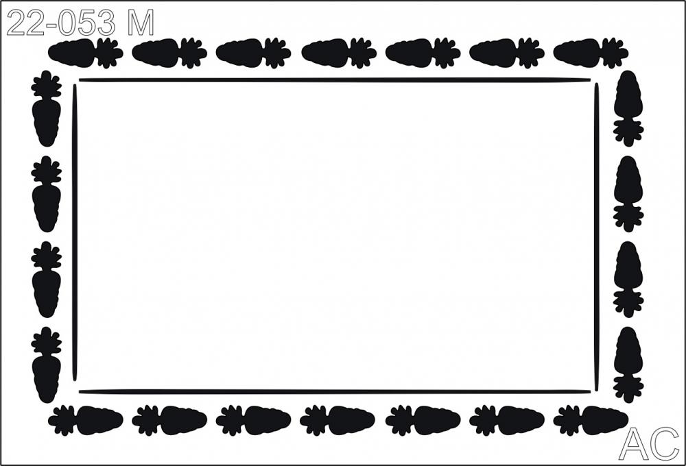 Stencil Moldura Cenourinhas  22-053