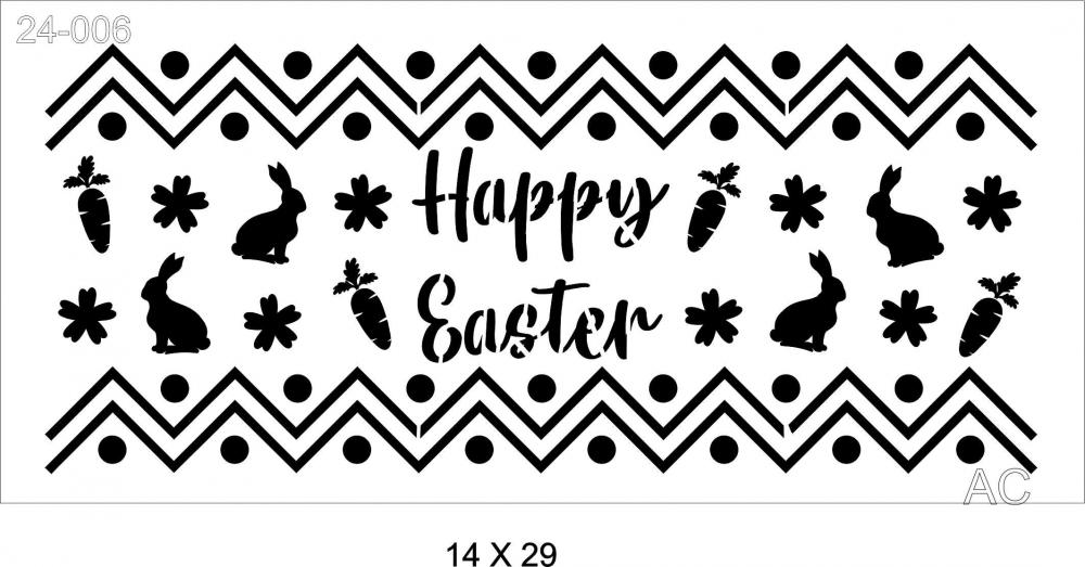 Stencil Happy Easter 24-006