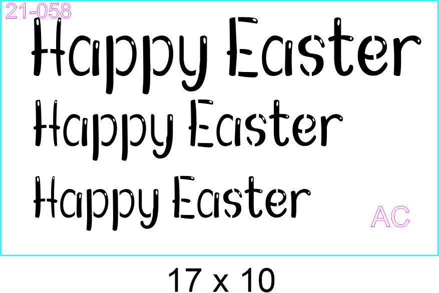 Stencil  Happy Easter Cod - -21-058