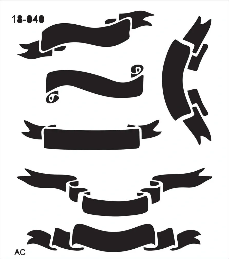 Stencil Flamulas  18vr040