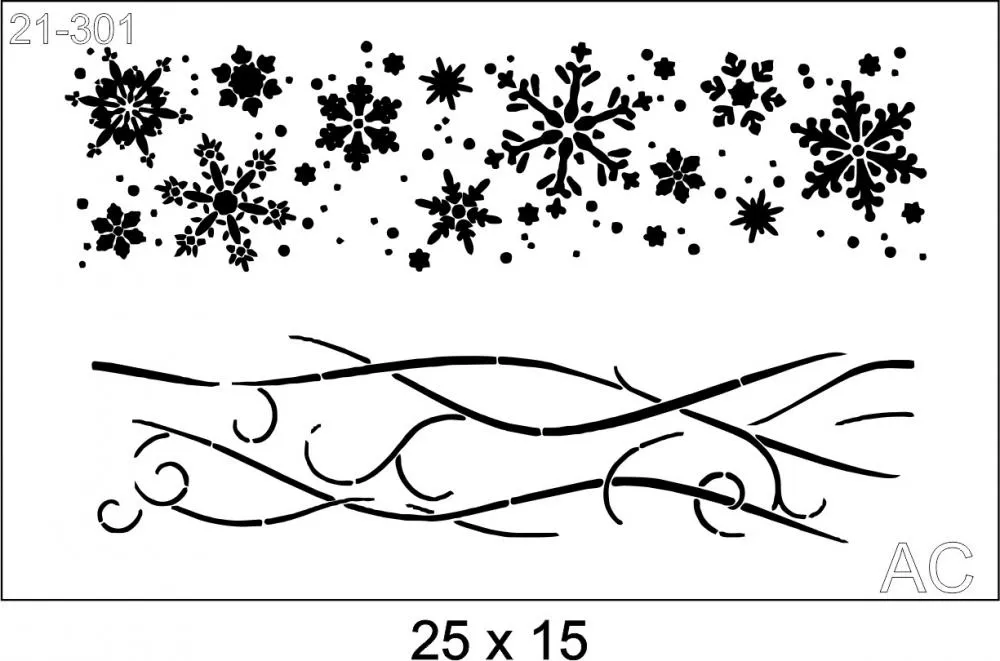 Stencil   Flocos de Neve -21-301