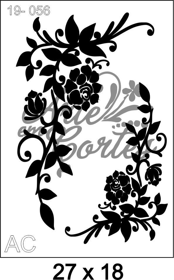 Stencil flores 19Fl056