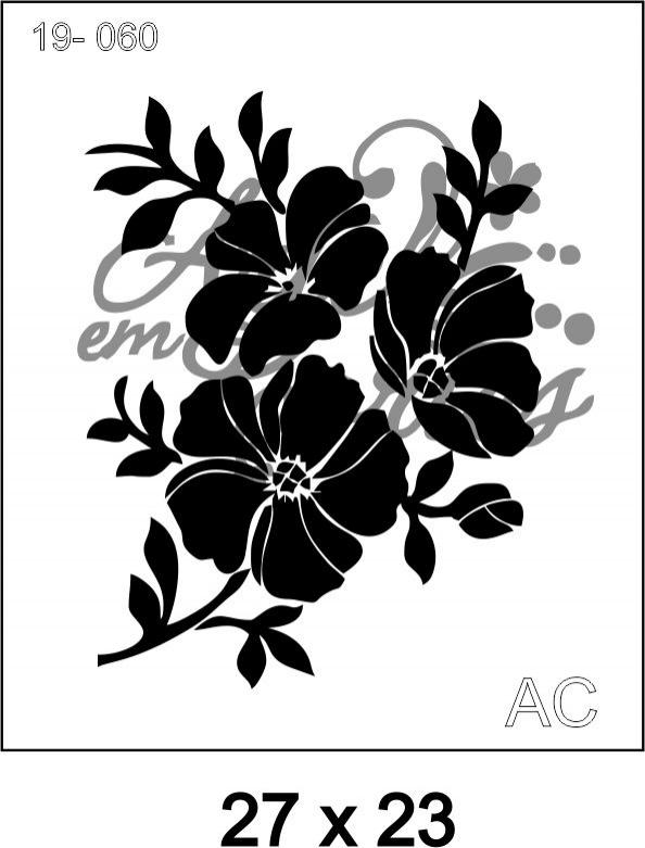 Stencil flores 19-060