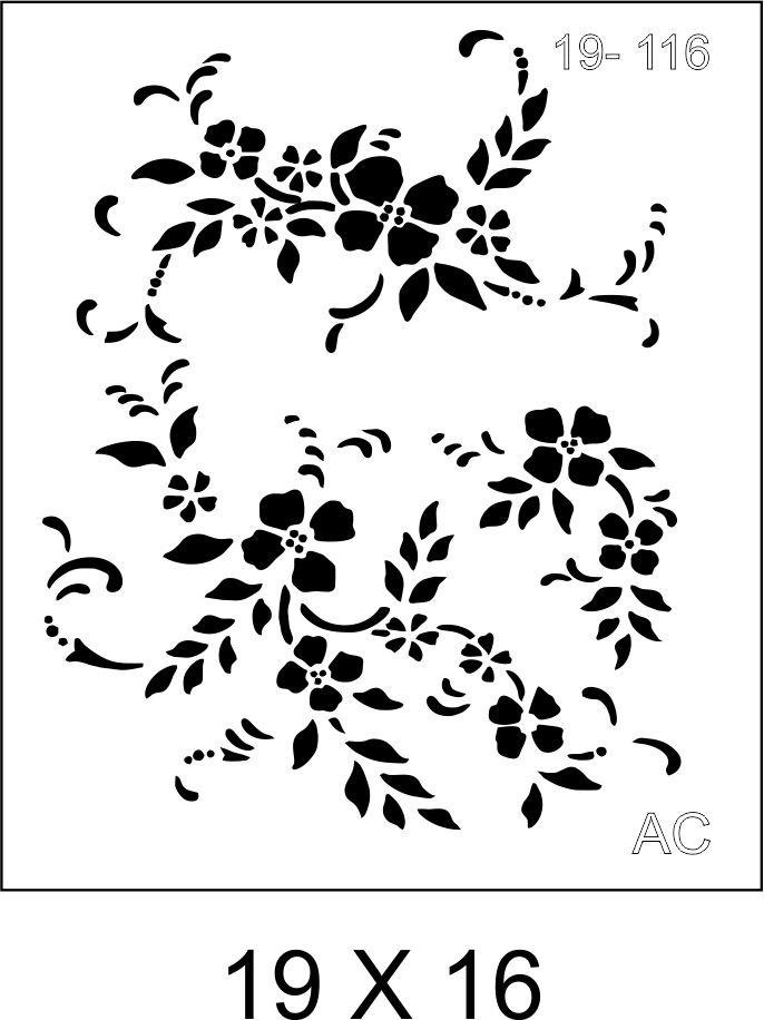 Stencil flores 19Fl116