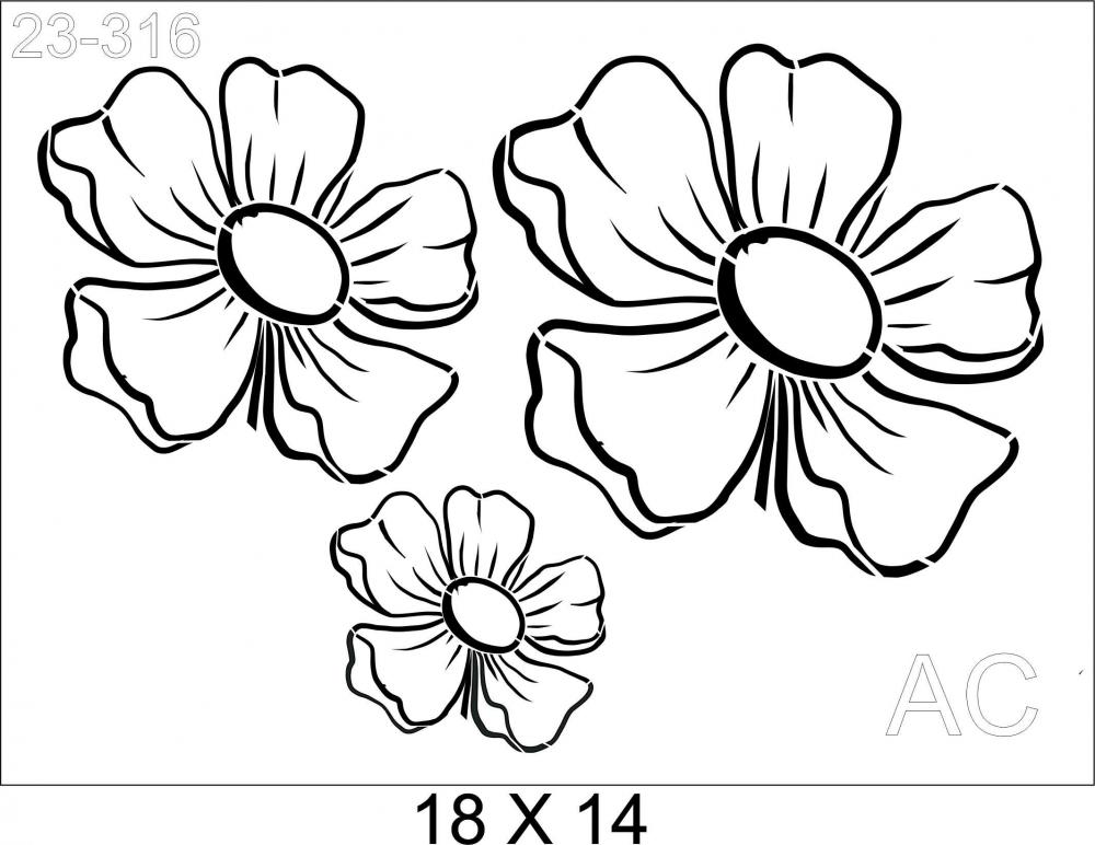 Stencil Flores  23-316