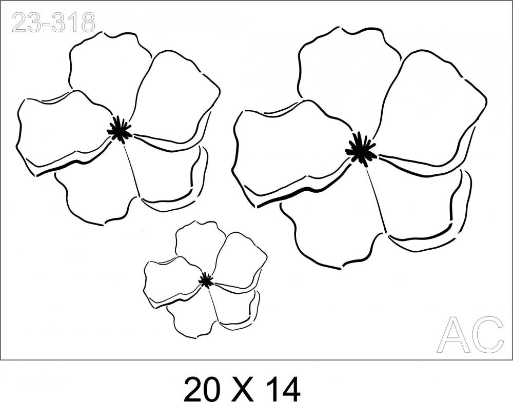 Stencil Flores  23-318