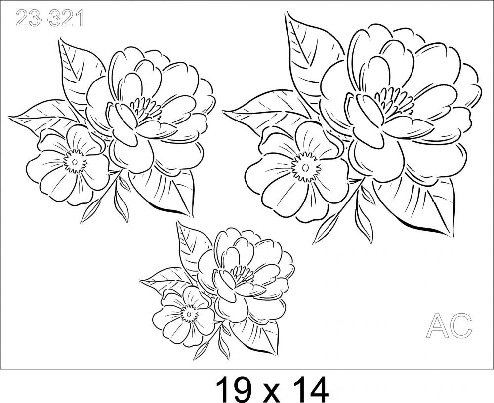 Stencil Flores  23-321