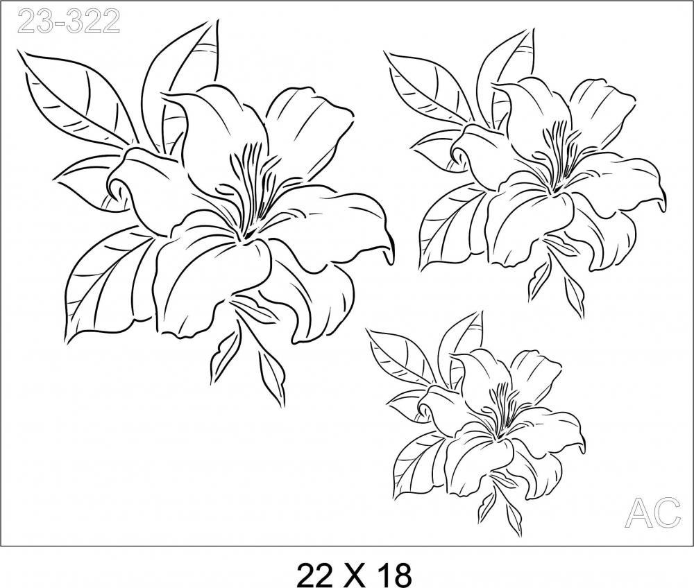 Stencil Flores  23-322