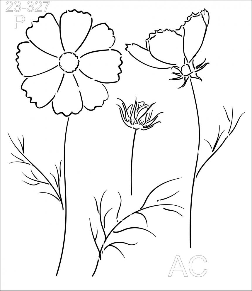 Stencil Flores   23-327