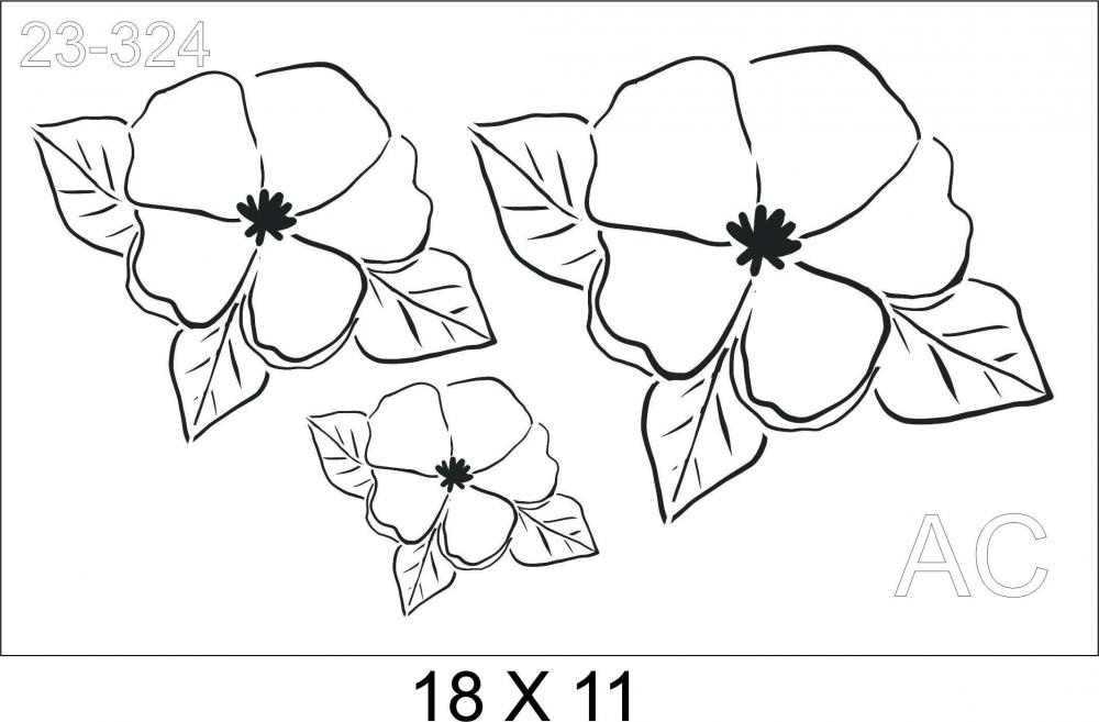 Stencil Flores   23-324