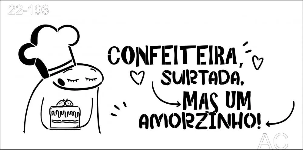 Stencil Flork  Confeiteira ... 22-193