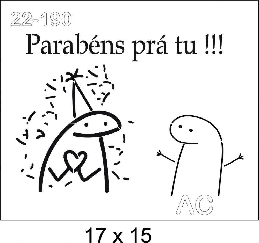 Stencil Flork    Parabéns... 22-190