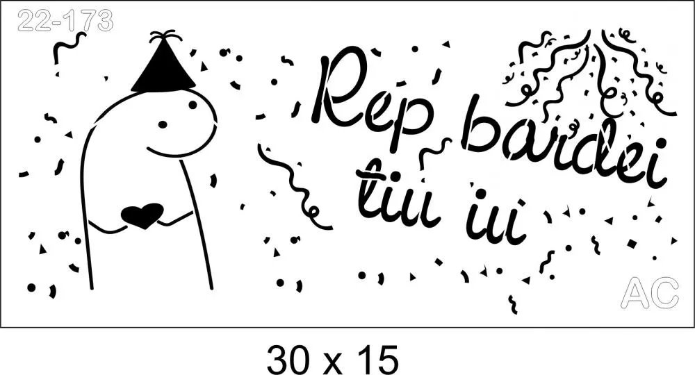 Stencil Flork Rep bardeit tiu iu  22-173