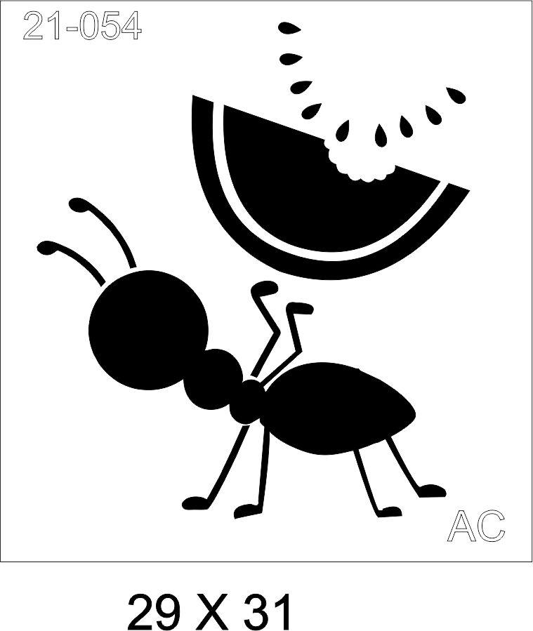 Stencil   Formiga  com Melancia    21-054