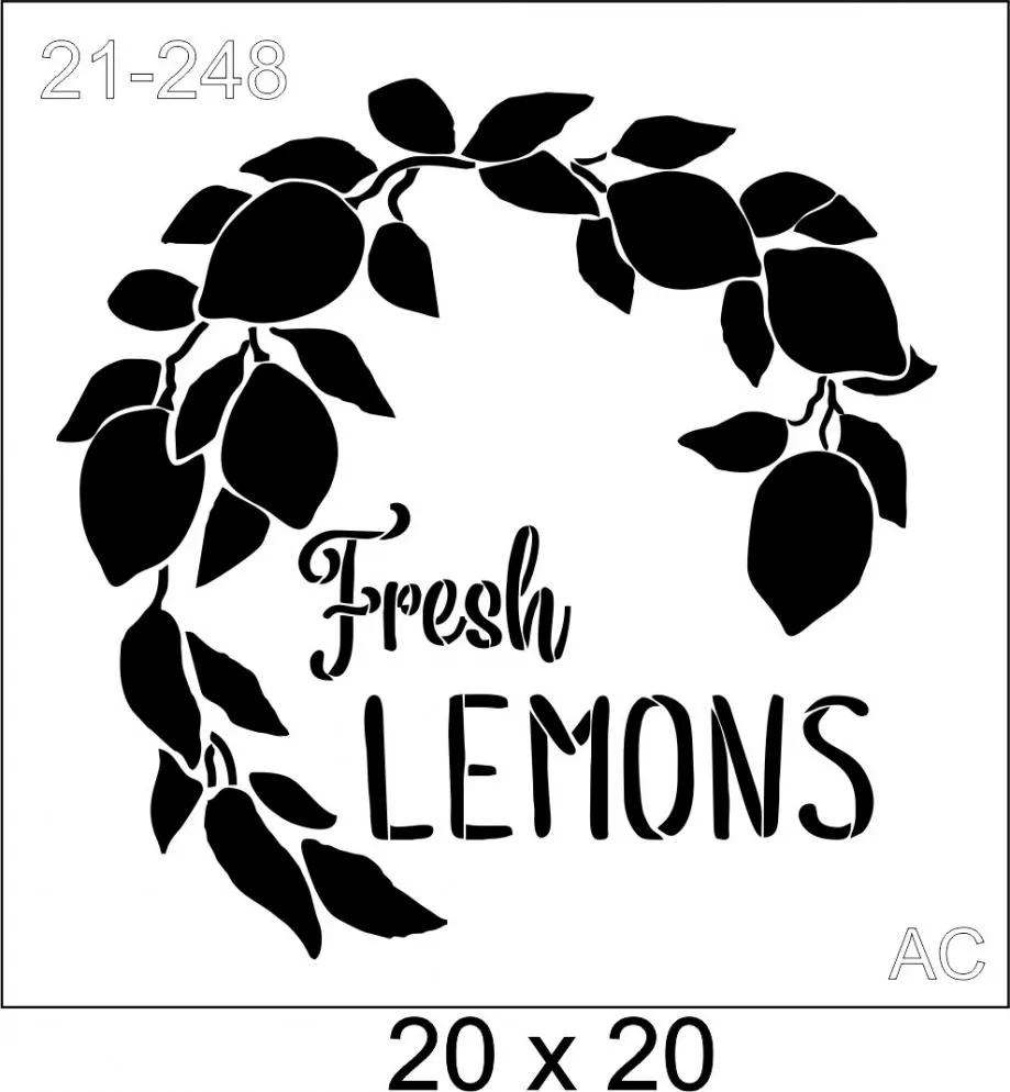 Stencil  Fresh Lemons  Cod -21-248