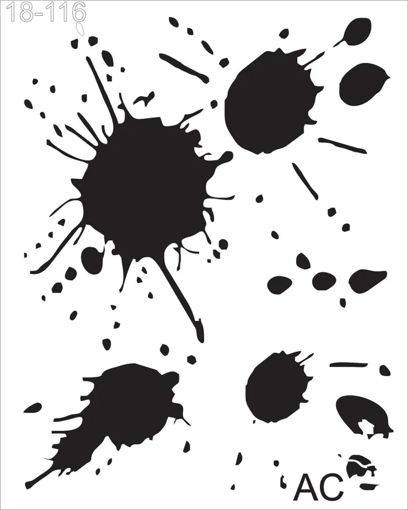 Stencil Fundo Borão de tinta 18-116