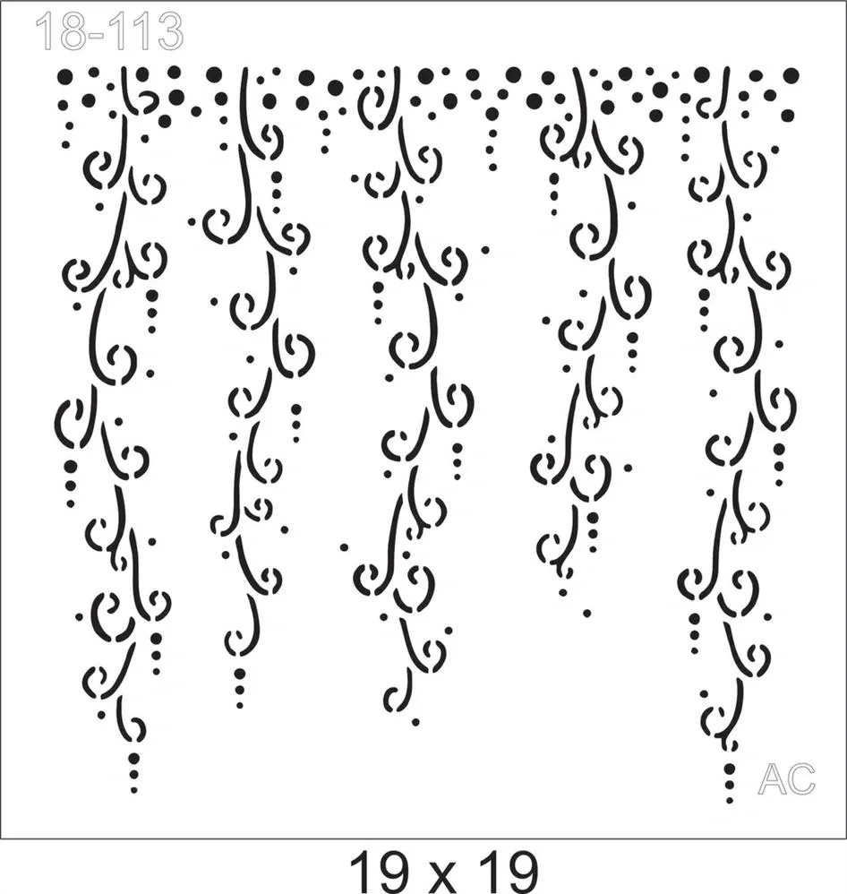 Stencil Fundo Folhas 18-113