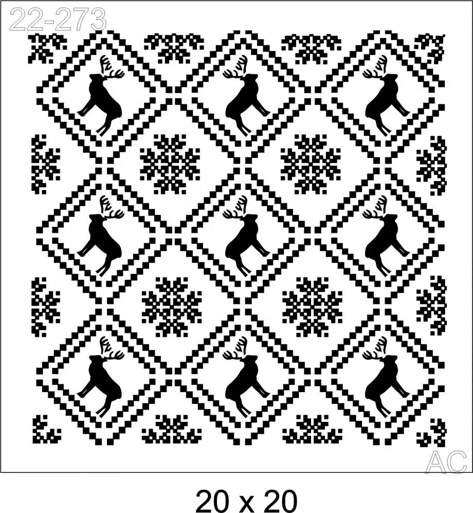 Stencil Fundo Natal  22-273