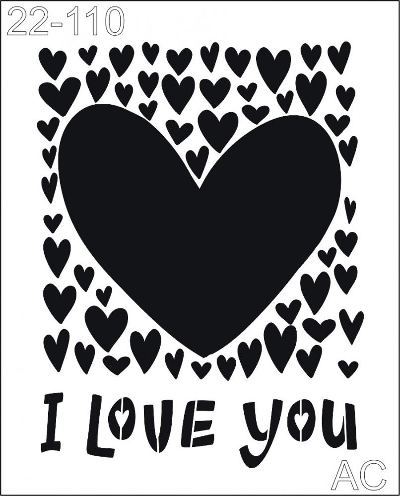 Stencil I Love You 22-110