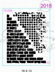 Stencil Fundo Tijolinhos  18-099