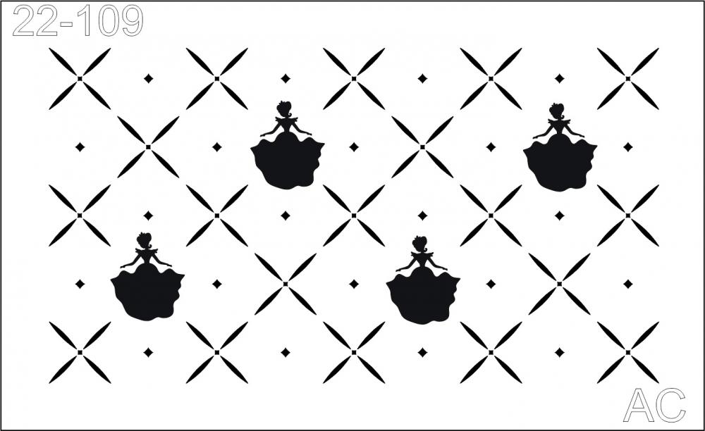 Stencil Fundo Princesa 22-109