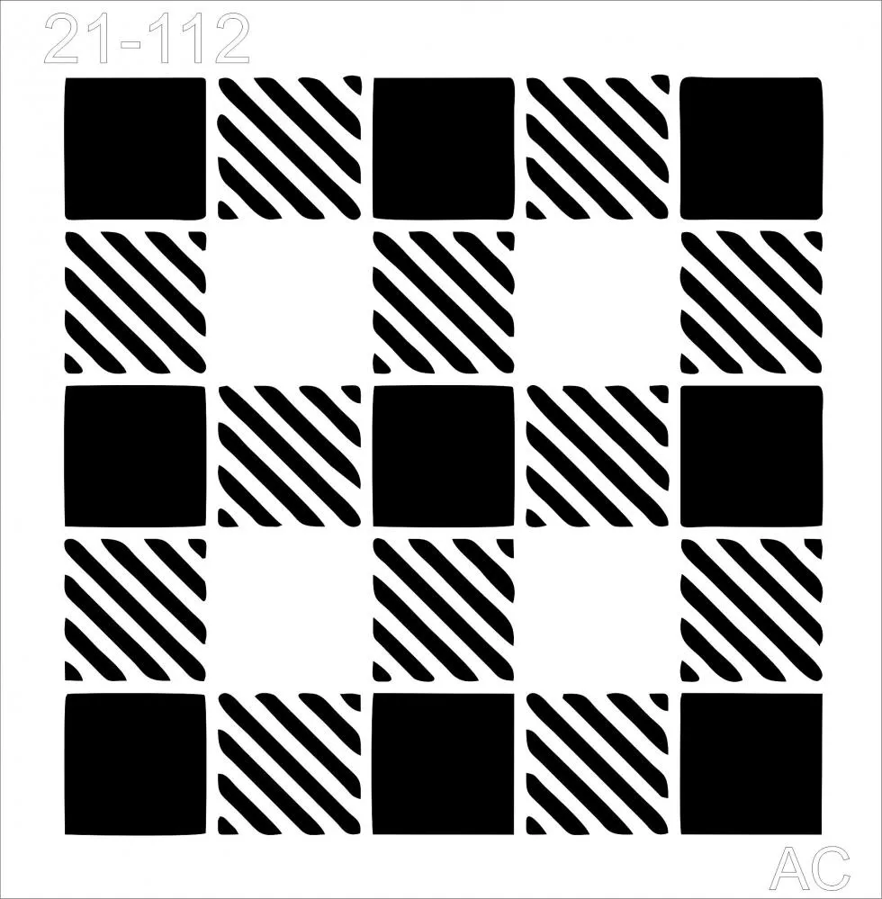 Stencil Fundo xadrez Grande 21-112