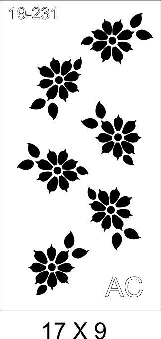 Stencil Fundo com flores   19-231
