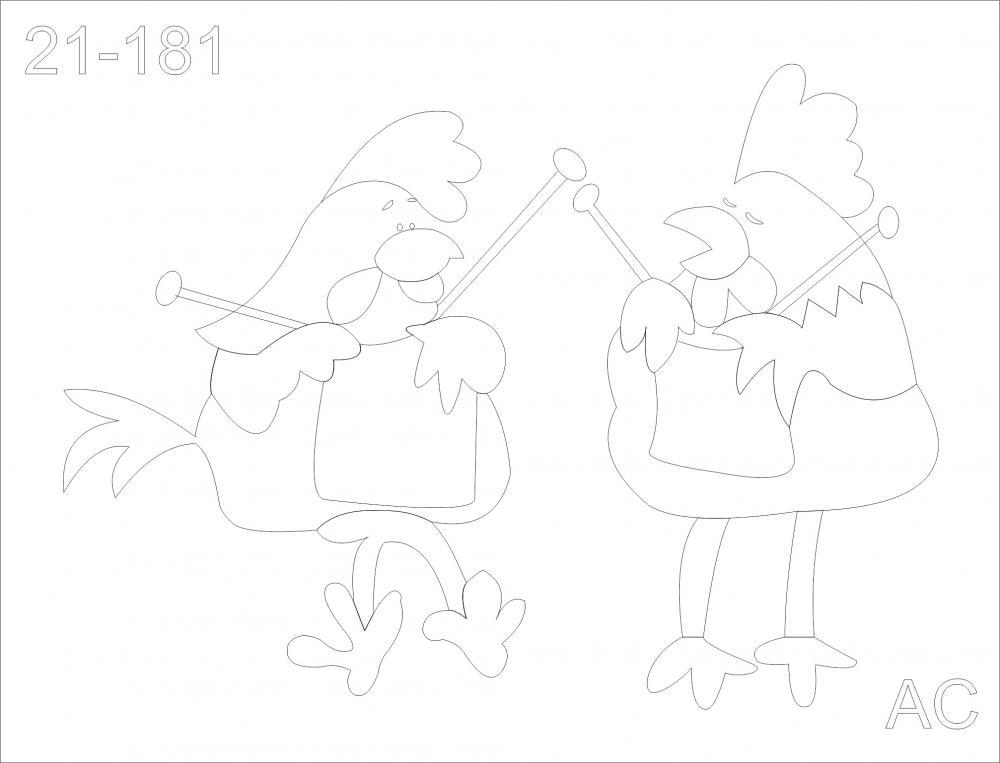 Stencil Galinhas Tricoteiras 21-181