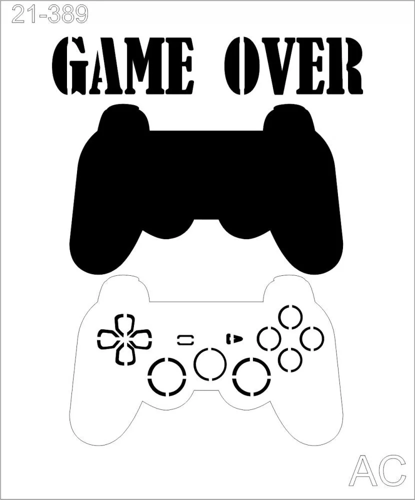 Stencil  Game Over -21-389
