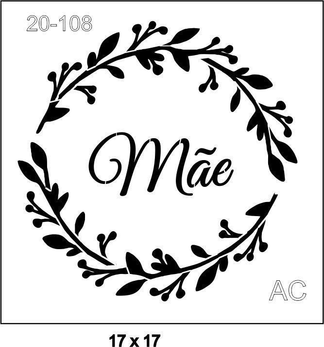 Stencil guirlanda Mãe    20-108