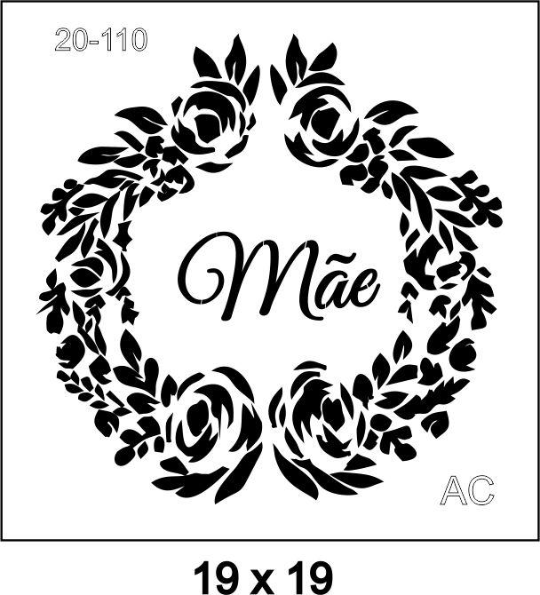 Stencil guirlanda Mãe  20-110