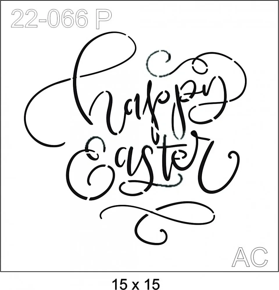 Stencil  Happy Easter 22-066