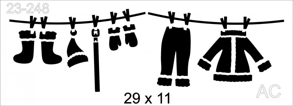 Stencil Varal de Roupas!  23-248