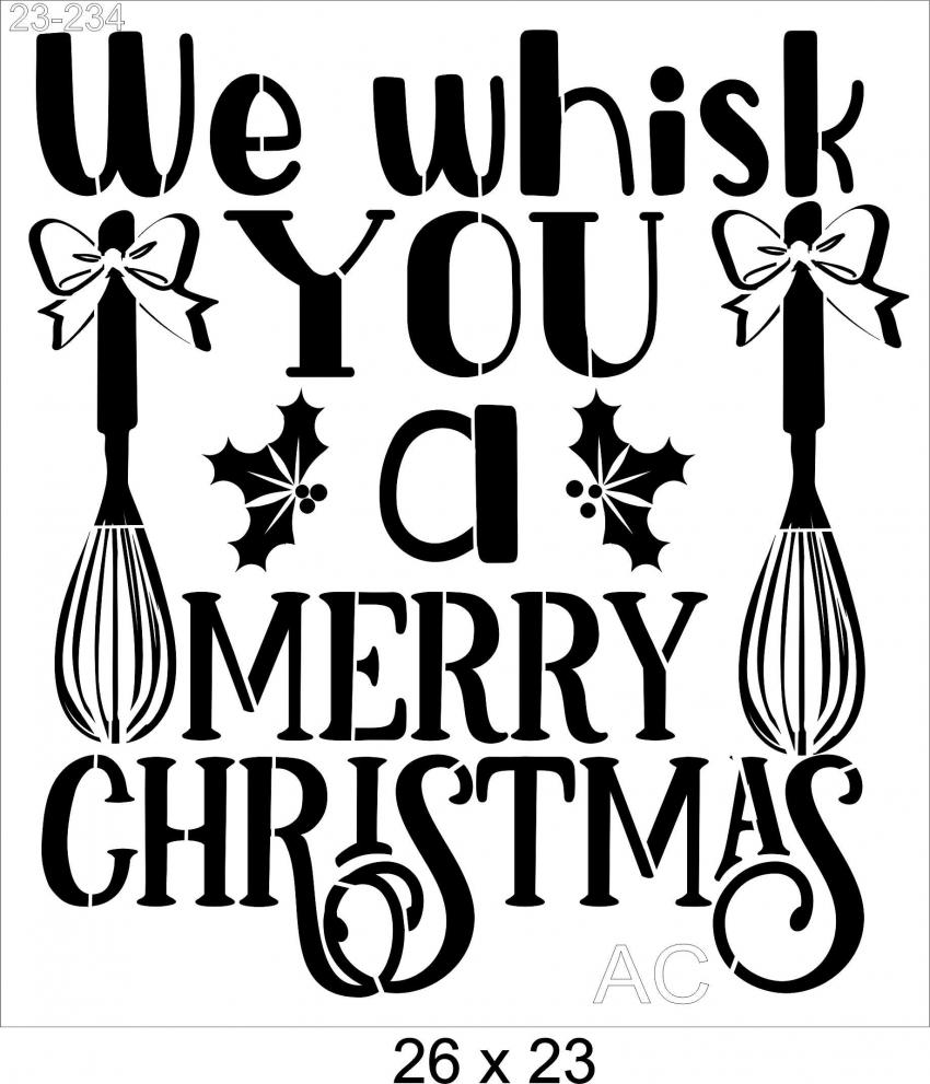 Stencil Merry Christmas  23-234