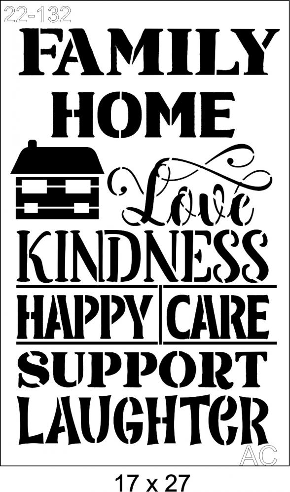 Stencil  Family Home 22-132