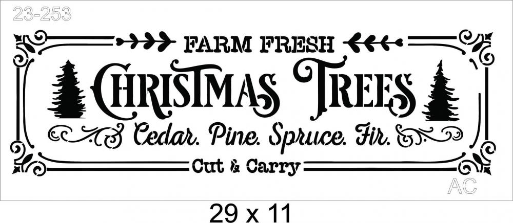 Stencil Christmas Trees  23-253