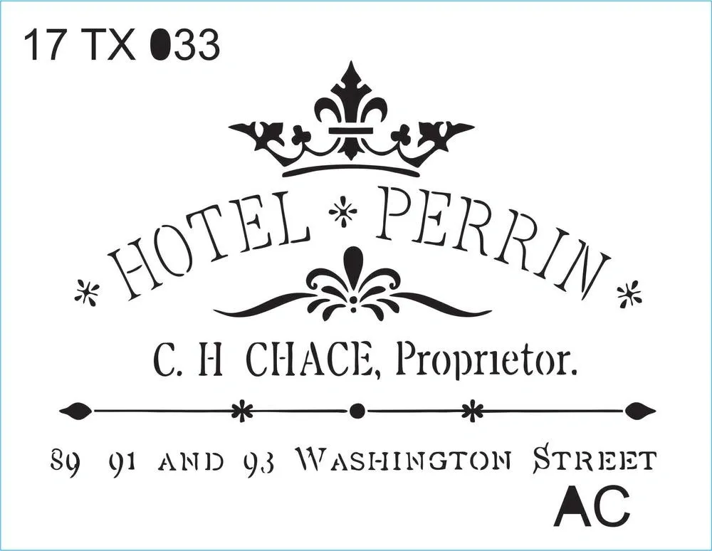 Stencil  HOTEL PERINE17tx033