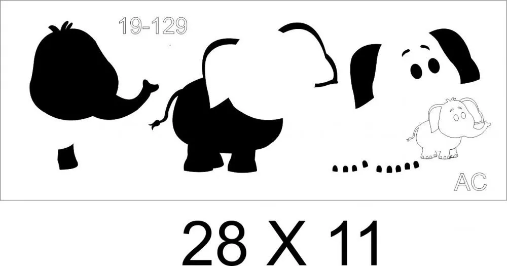 Stencil infantil /ELEFANTE 19inf129