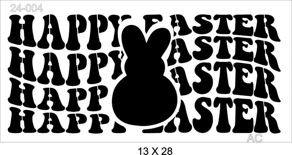 Stencil Happy Easter 24-004