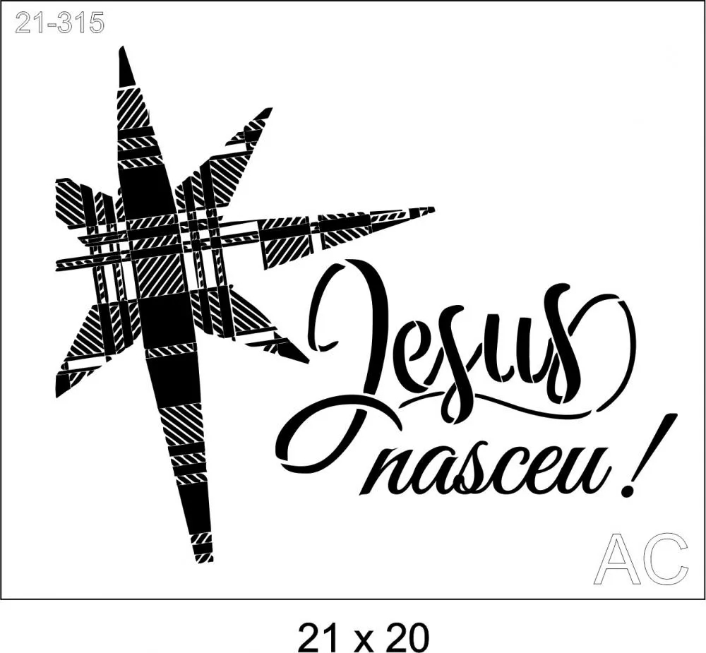 Stencil  Jesus Nasceu ! 21-315