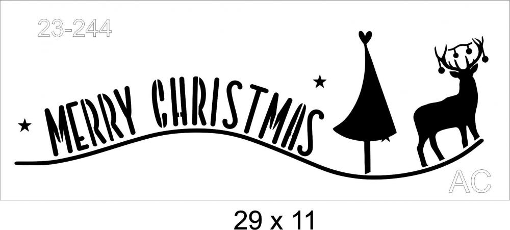 Stencil Merry Christmas !  23-244