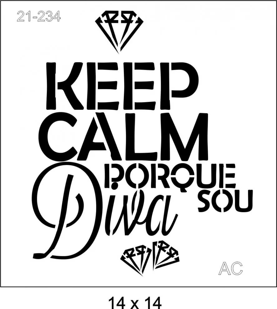 Stencil  Keep Calm   21-234